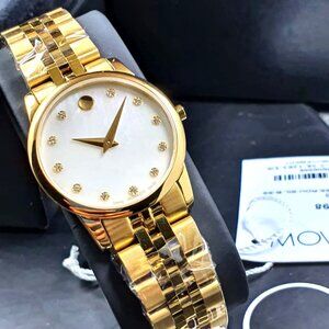 Movado Museum Women's 0606998 Diamond Gold Swiss Watch